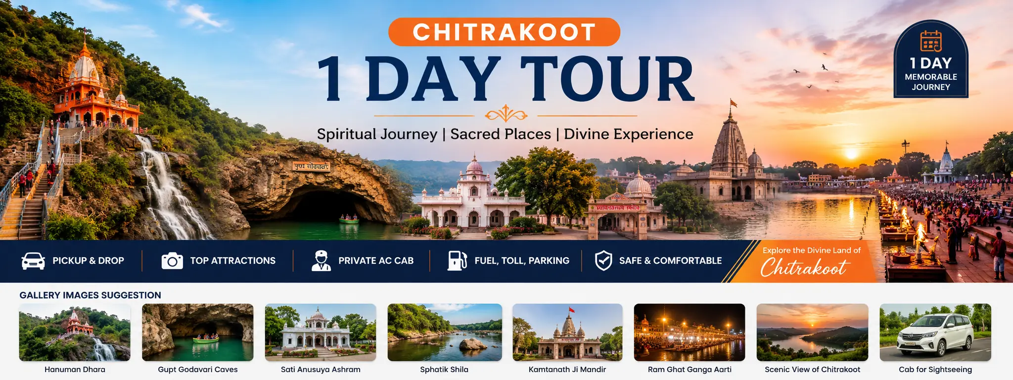 Chitrakoot Day Tour Package (8Hours)